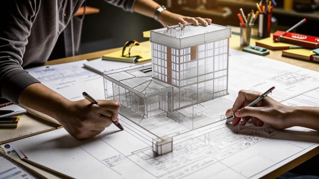 Эскизное проектирование. Разработка эскиза, формирование планировки, внешнего вида здания