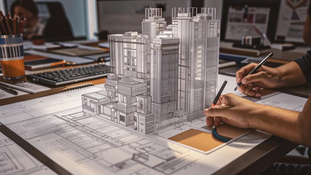 Эскизное проектирование. Разработка эскиза, формирование планировки, внешнего вида здания