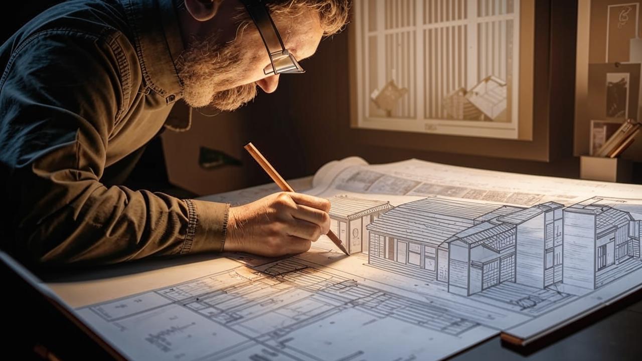 Эскизное проектирование. Разработка эскиза, формирование планировки, внешнего вида здания