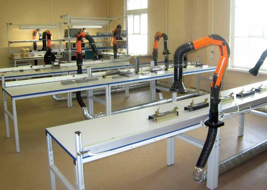 Вентиляция линии пайки