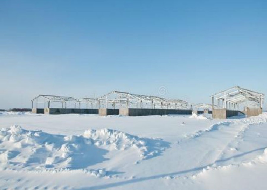 каркасы зданий в логистическом центре 