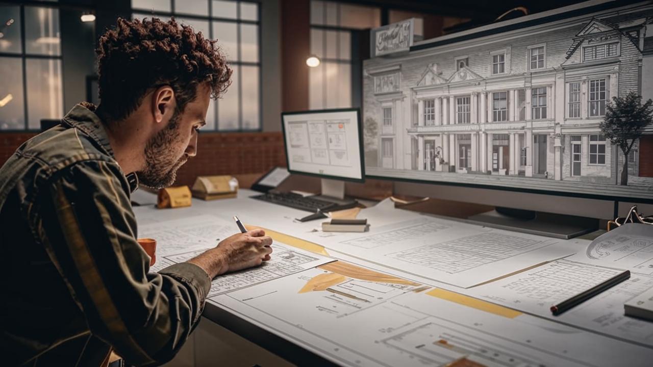 Эскизное проектирование. Разработка эскиза, формирование планировки, внешнего вида здания